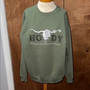 Gildan Olive Graphic Sweatshirt